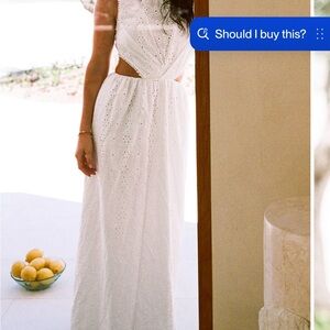 Sabo Skirt White Midi Dress